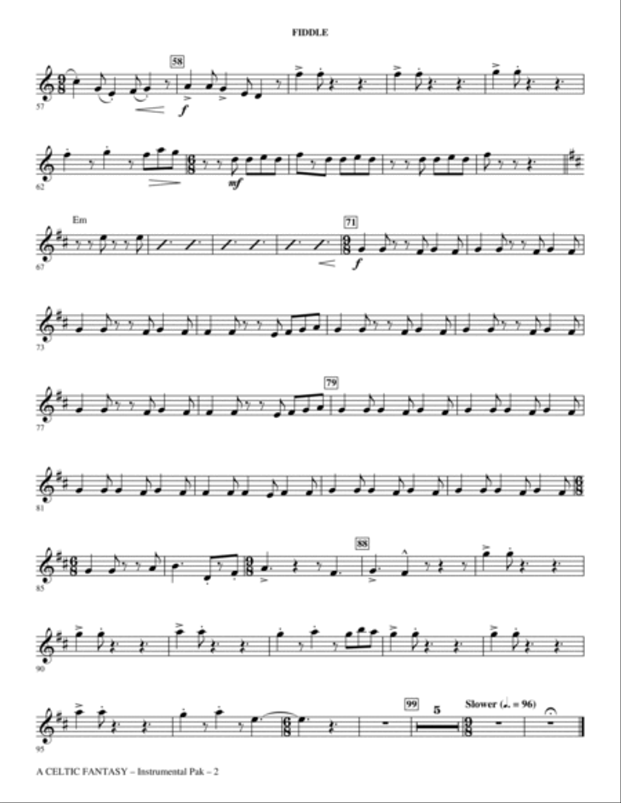 A Celtic Fantasy - Fiddle Choir scores gallery preview page 2