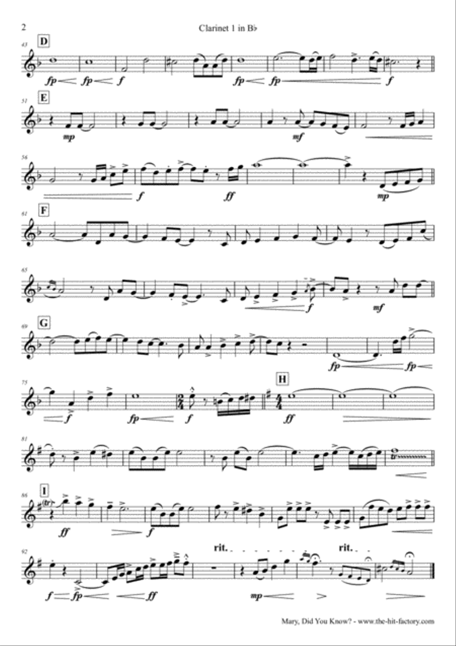 Mary, Did You Know? Woodwind Ensemble scores gallery preview page 6