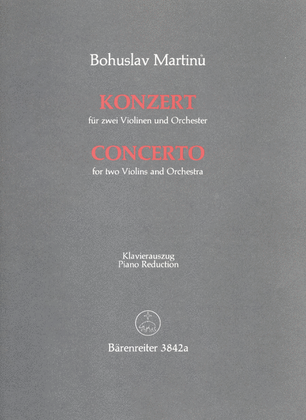 Book cover for Concerto for 2 Violins and Orchestra