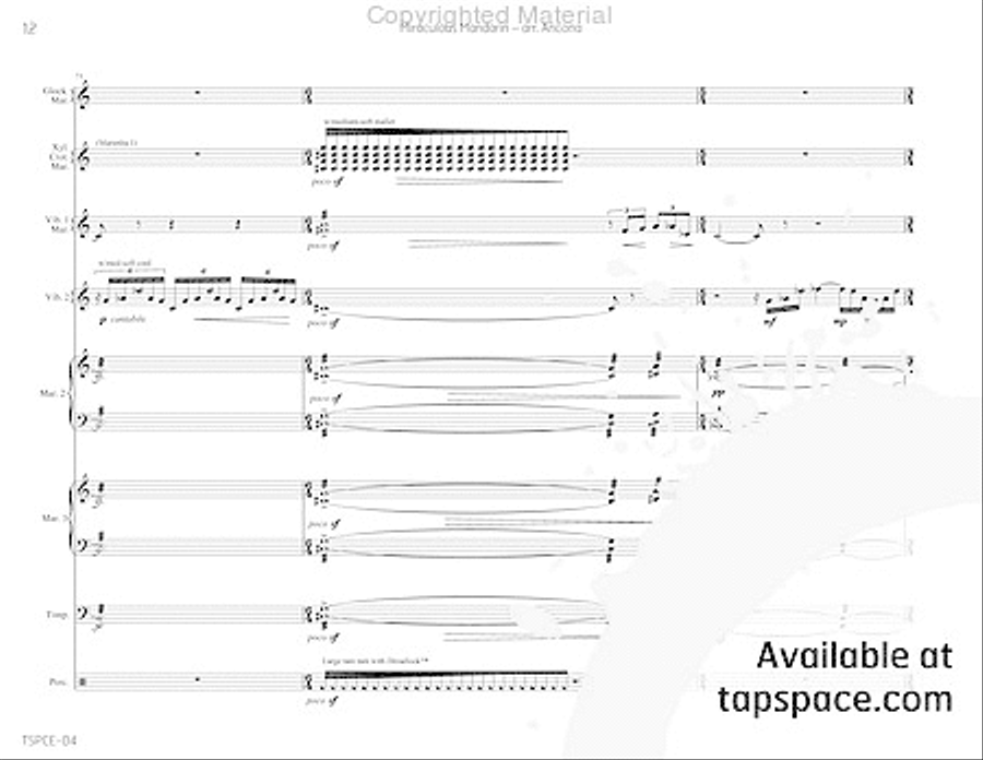 Miraculous Mandarin, The Percussion Ensemble scores gallery preview page 15