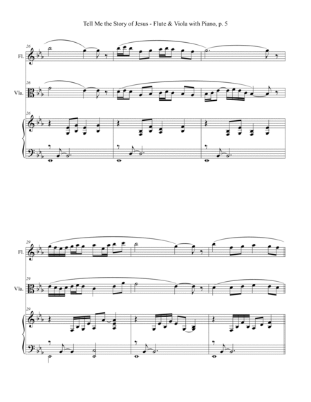 TELL ME THE STORY OF JESUS (for Flute, Viola and Piano - Score/Parts) image number null