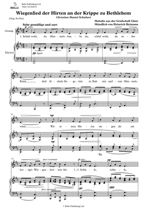 Wiegenlied der Hirten an der Krippe zu Bethlehem (Solo song) (D Major)