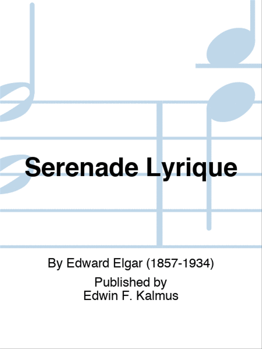 Serenade Lyrique Score scores gallery preview page 1