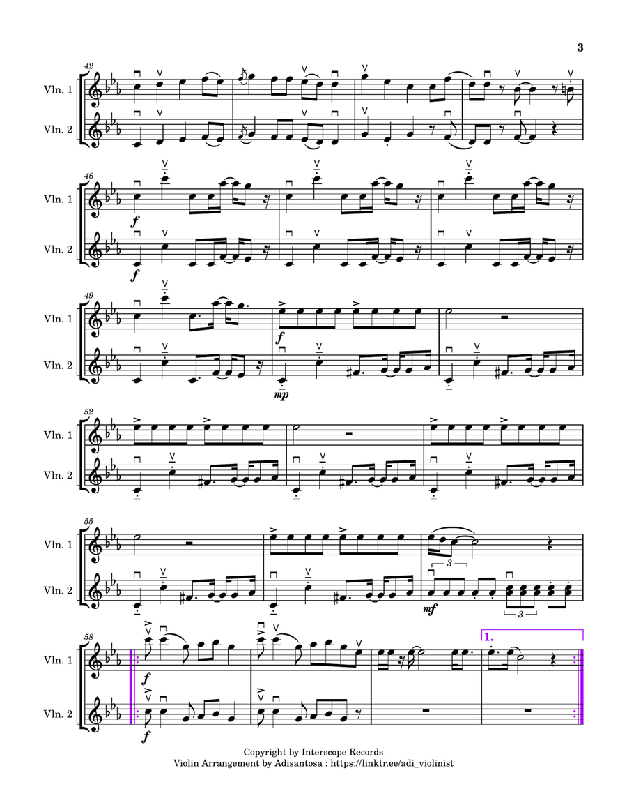 Judas Judas String Duet scores gallery preview page 3