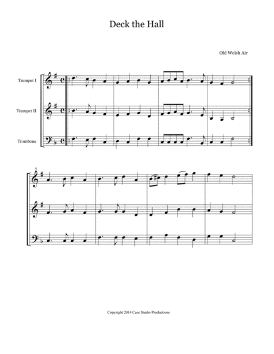 Christmas Trios I - 2 Trumpets and Trombone Brass Trio scores gallery preview page 6