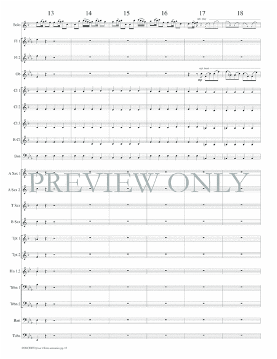 Concerto from L'Estro armonico Concert Band scores gallery preview page 16