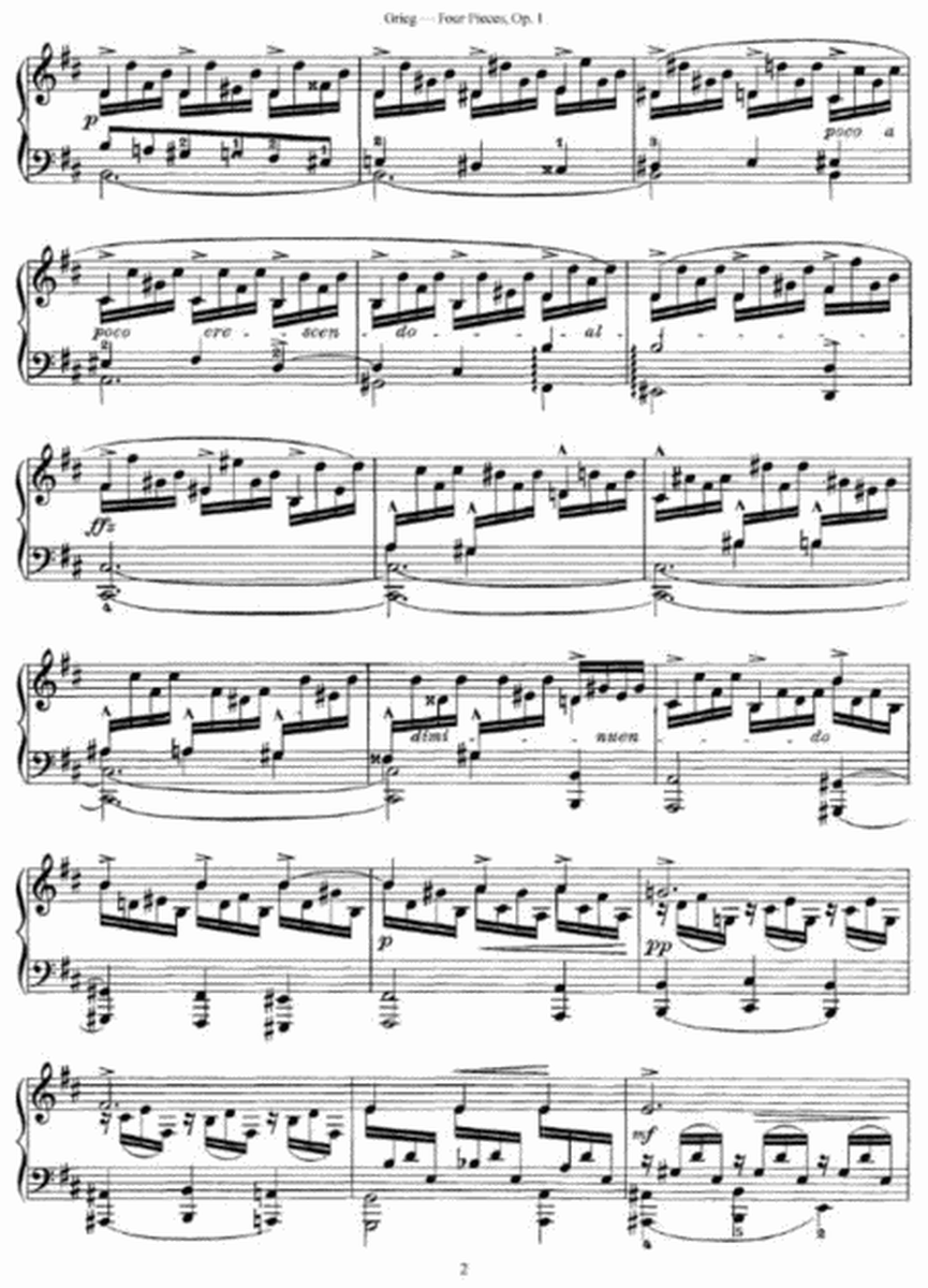 Grieg - Four Pieces Op. 1