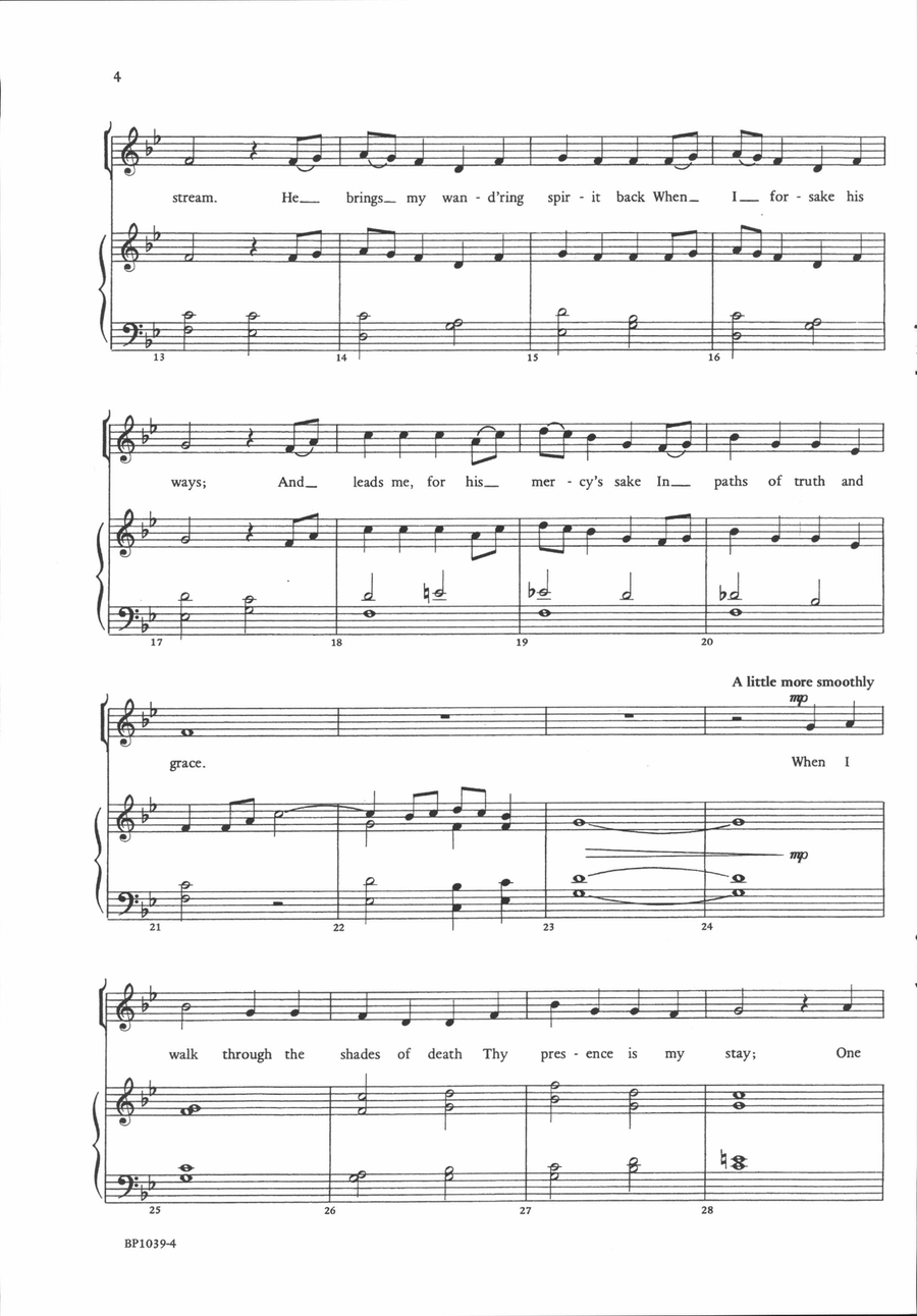 My Shepherd Unison Choir scores gallery preview page 3