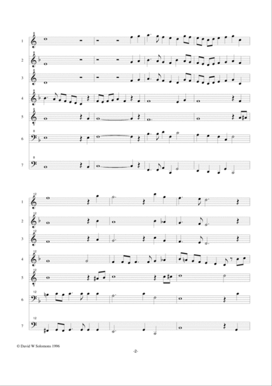 Serenata nella residenza estiva (Serenade in the summer residence) for ocarina septet ocarina scores gallery preview page 2