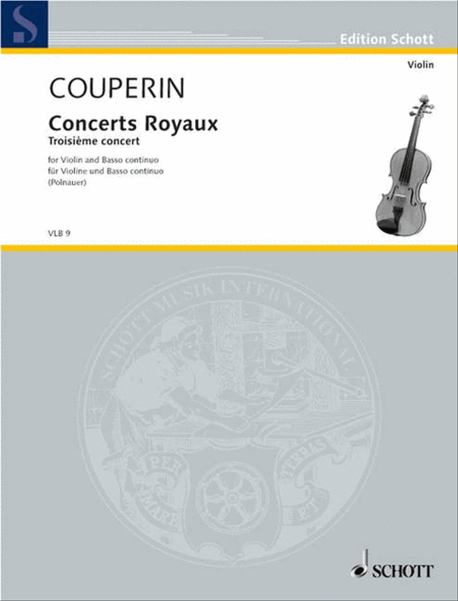 Concerts royaux: Troisième Concert in A Major Violin scores gallery preview page 1