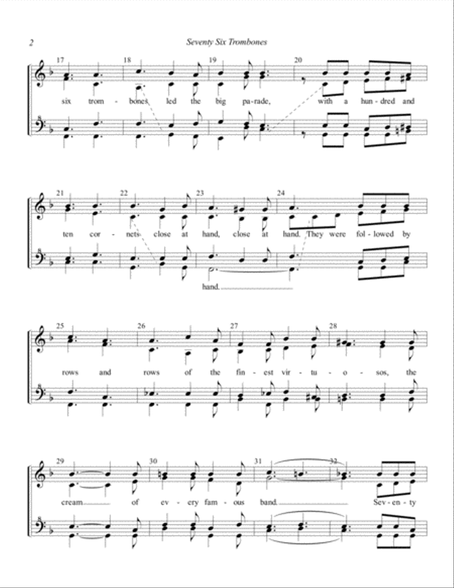 Seventy Six Trombones SSAA scores gallery preview page 2