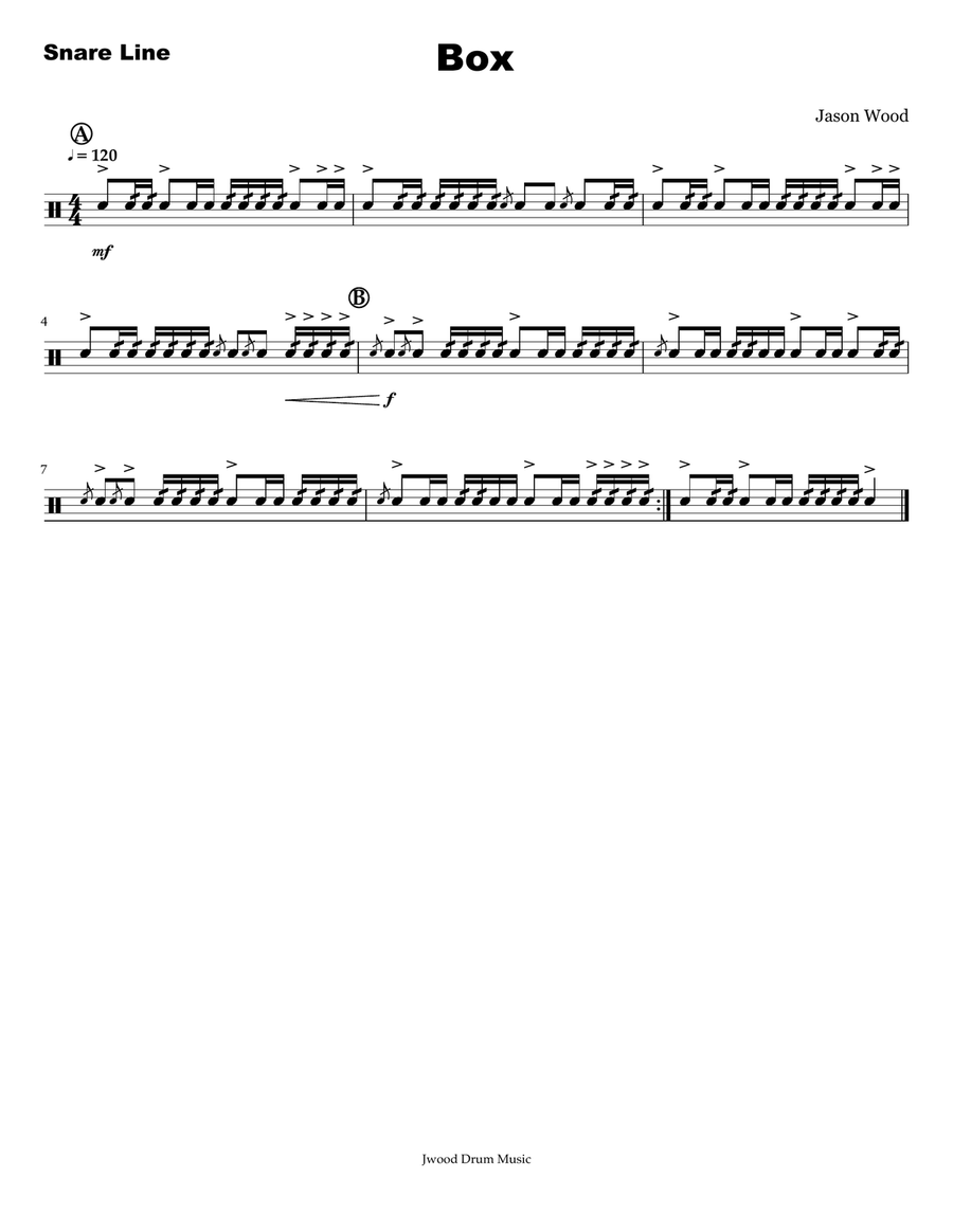 Box (Drumline Cadence) Box (Drumline Cadence) Marching Band scores gallery preview page 4