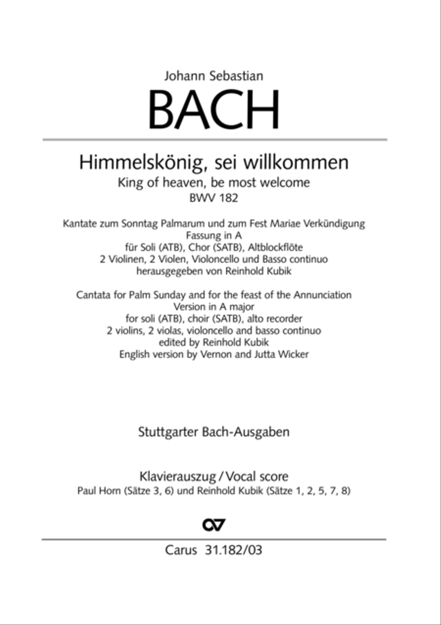 Himmelskonig, sei willkommen (King of heaven, be most welcome) ATB scores gallery preview page 2