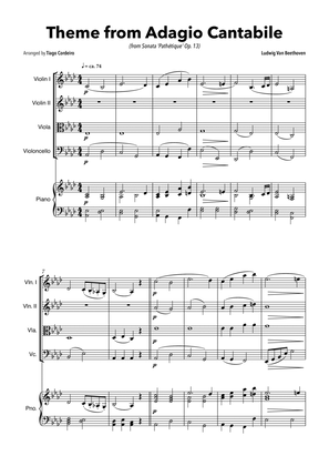 Book cover for Theme From Adagio Cantabile (from Sonata 'Pathétique' Op.13)