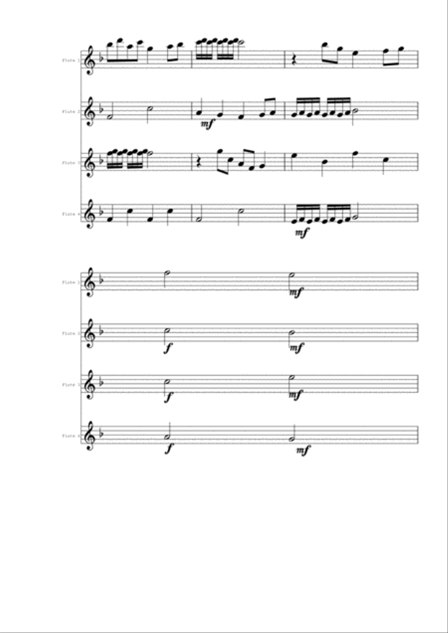 Butterfly Woodwind Quartet scores gallery preview page 6