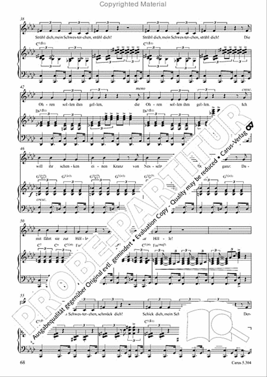 Schindler: Rosenzeit. Ein Liederzyklus uber die Liebe. Chansons fur Singstimme und Klavier Piano scores gallery preview page 69