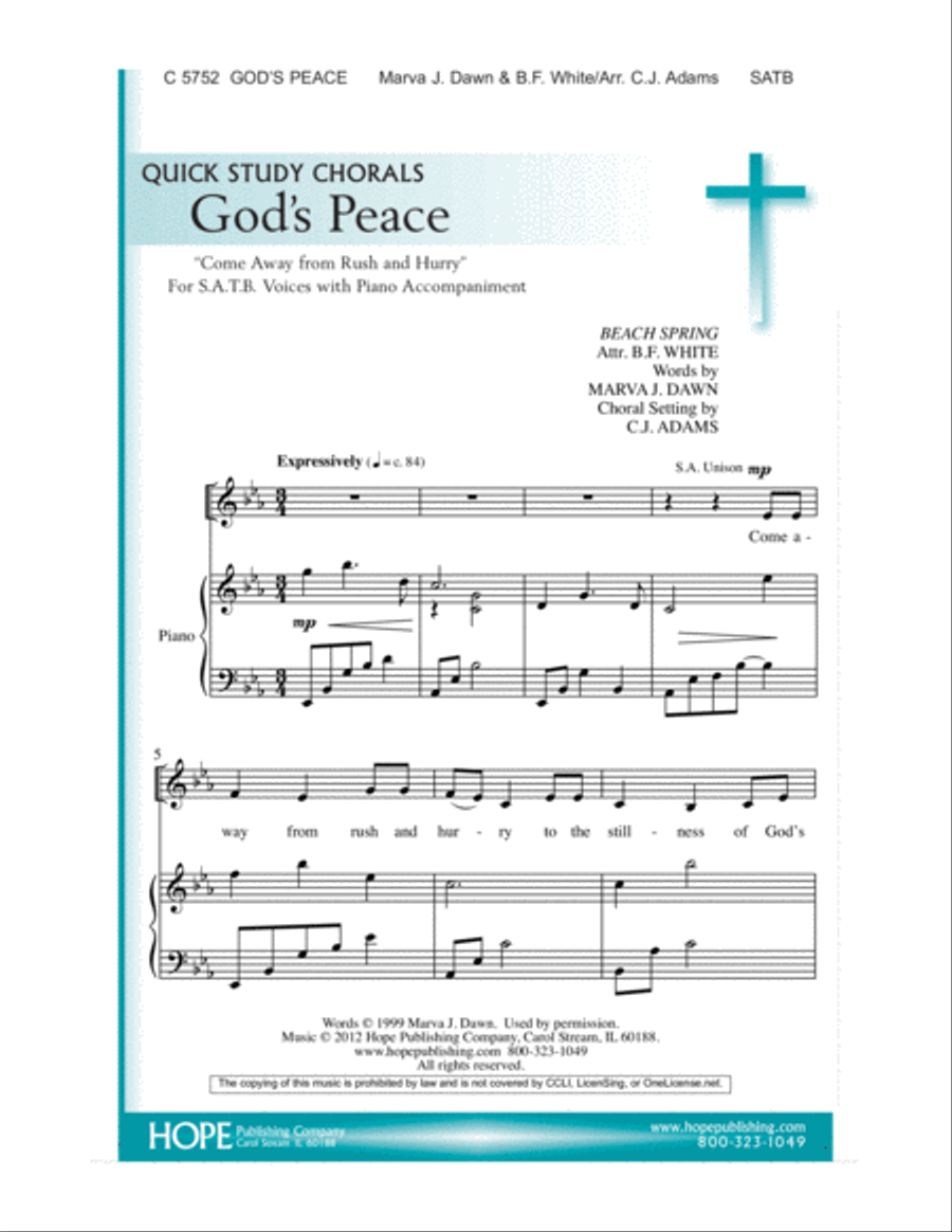 God's Peace God's Peace 4-Part scores gallery preview page 2