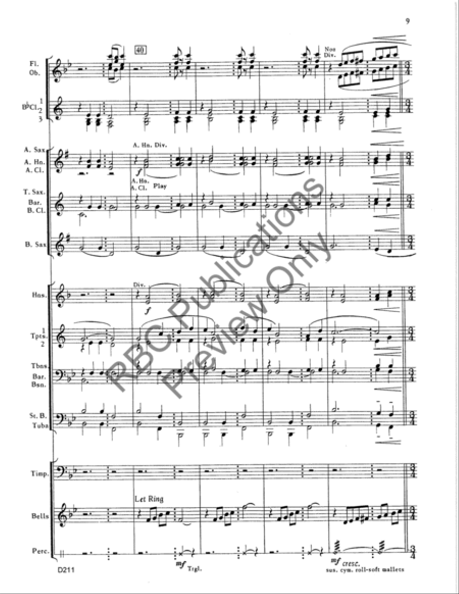 Gentle Journey Concert Band scores gallery preview page 10