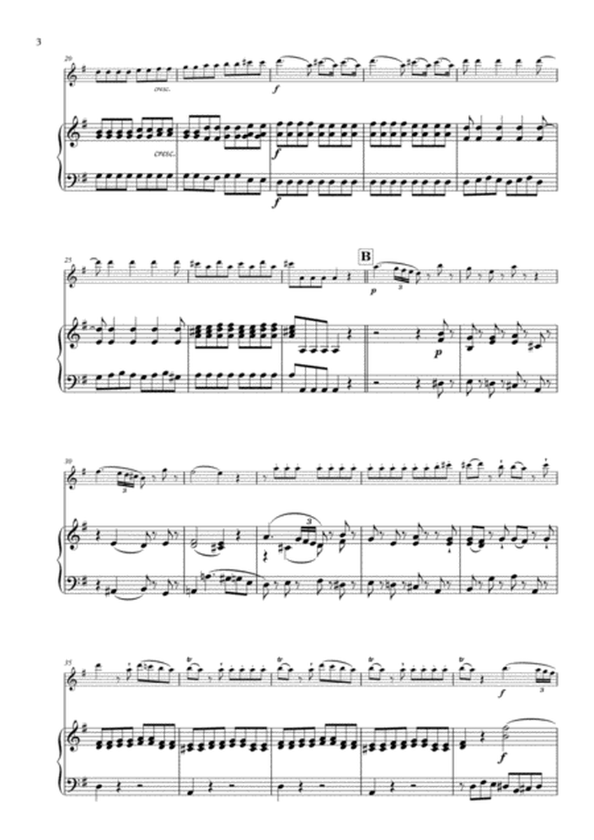 "Allegro" from Eine Kleine Nachtmusik, for Flute & Piano image number null