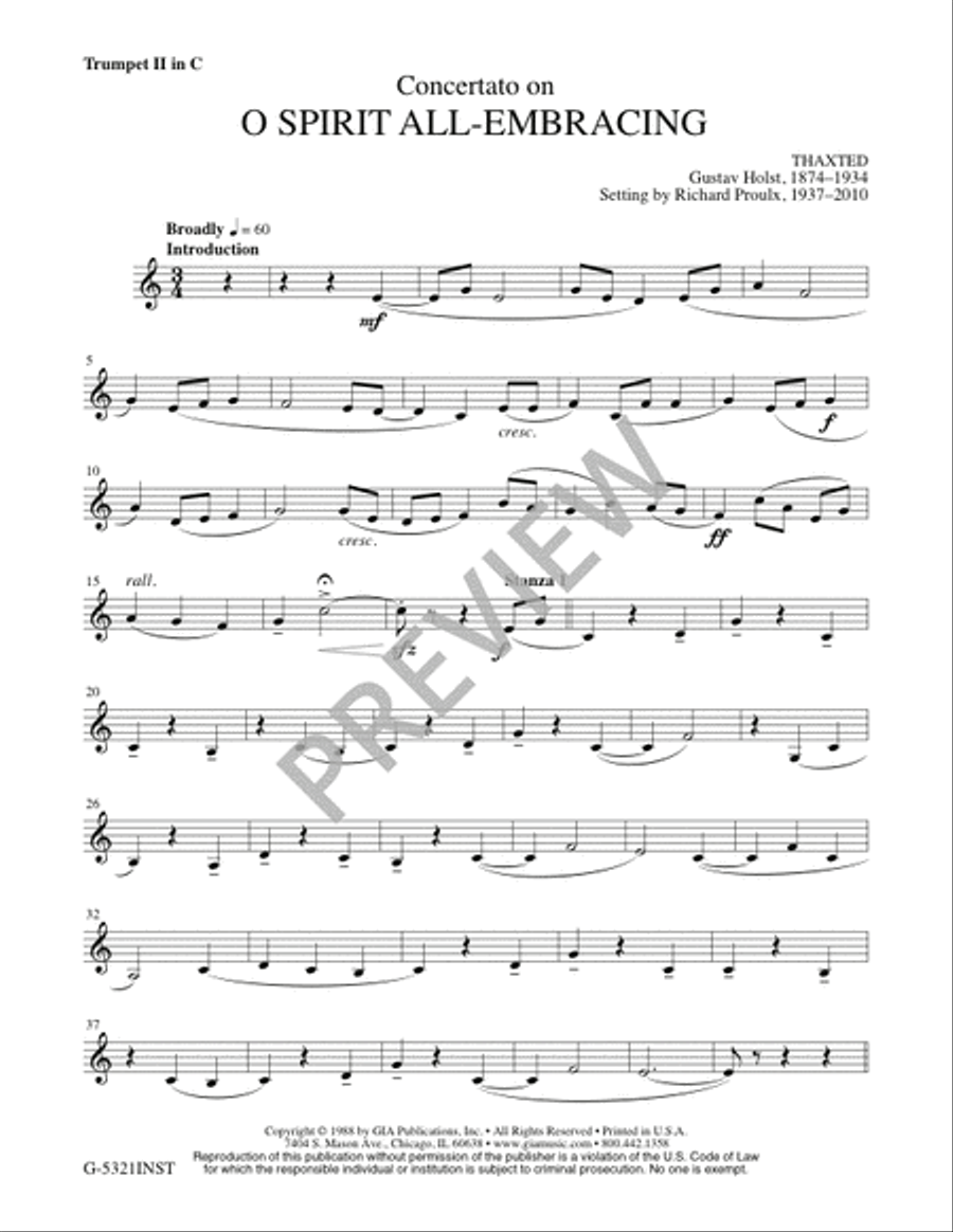 O Spirit All-Embracing - Full Score and Parts Horn scores gallery preview page 22