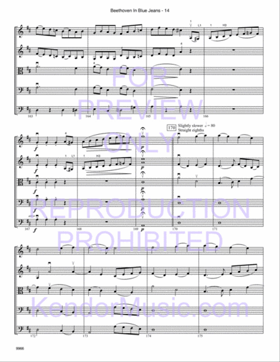 Beethoven In Blue Jeans String Orchestra scores gallery preview page 16