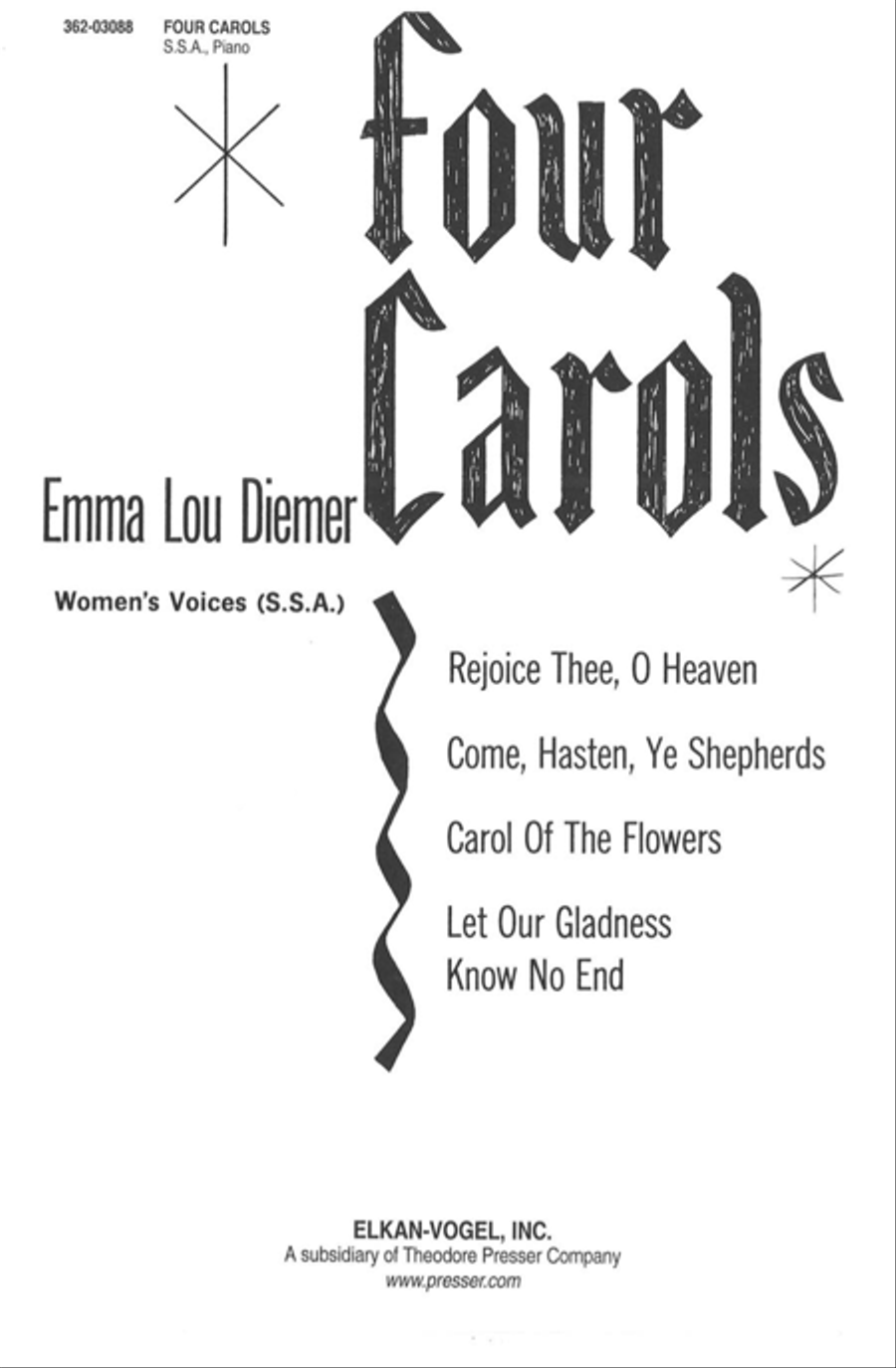 Four Carols SA scores gallery preview page 1