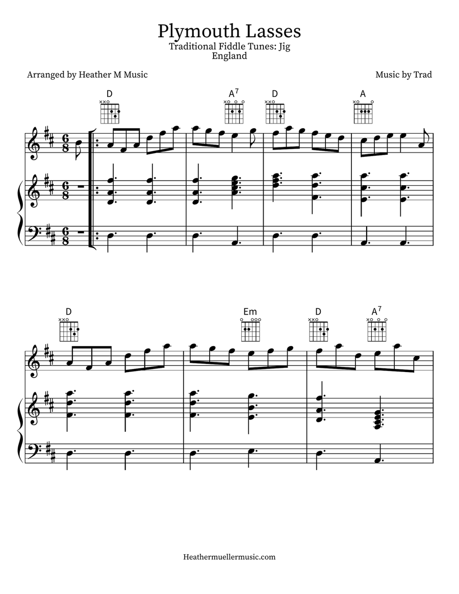 Plymouth Lasses Violin Solo scores gallery preview page 1