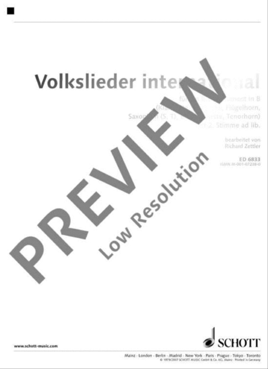 International Folksongs International Folksongs Bass Clarinet scores gallery preview page 2