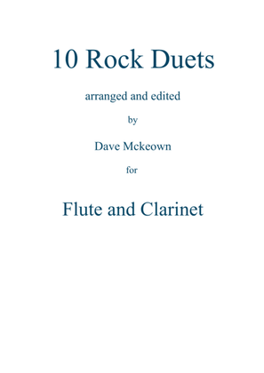 Book cover for 10 Rock Duets for Flute and Clarinet