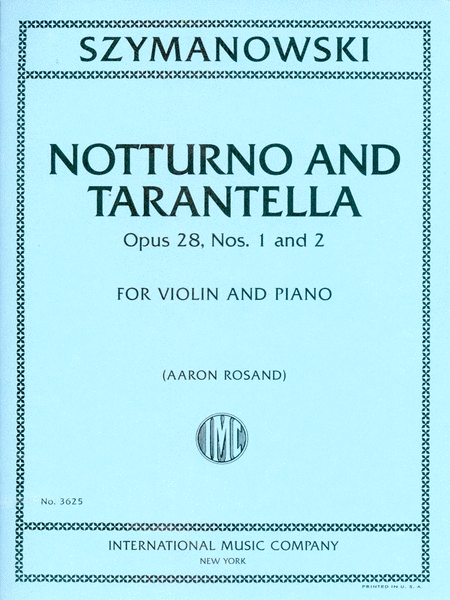 Notturno and Tarantella, Op. 28, Nos. 1 and 2