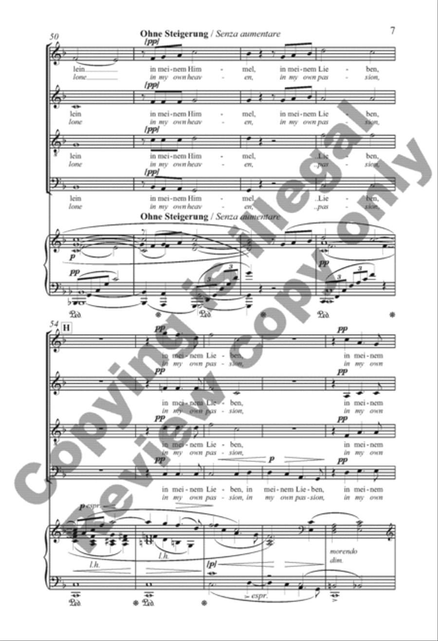 Ich bin der Welt abhanden gekommen: (Into This World I Came As a Lost One) 4-Part scores gallery preview page 8