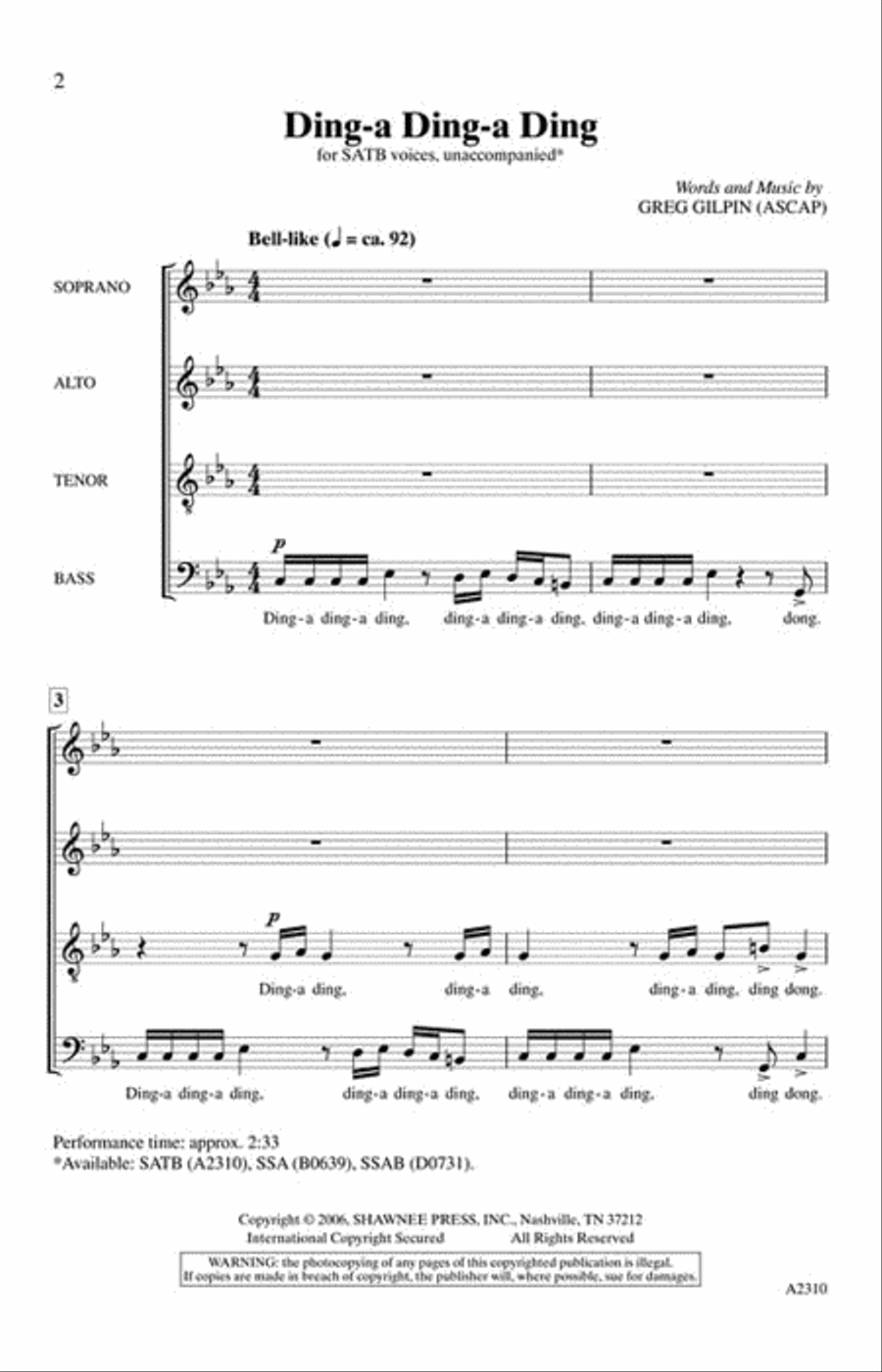 Ding-a Ding-a Ding 4-Part scores gallery preview page 2