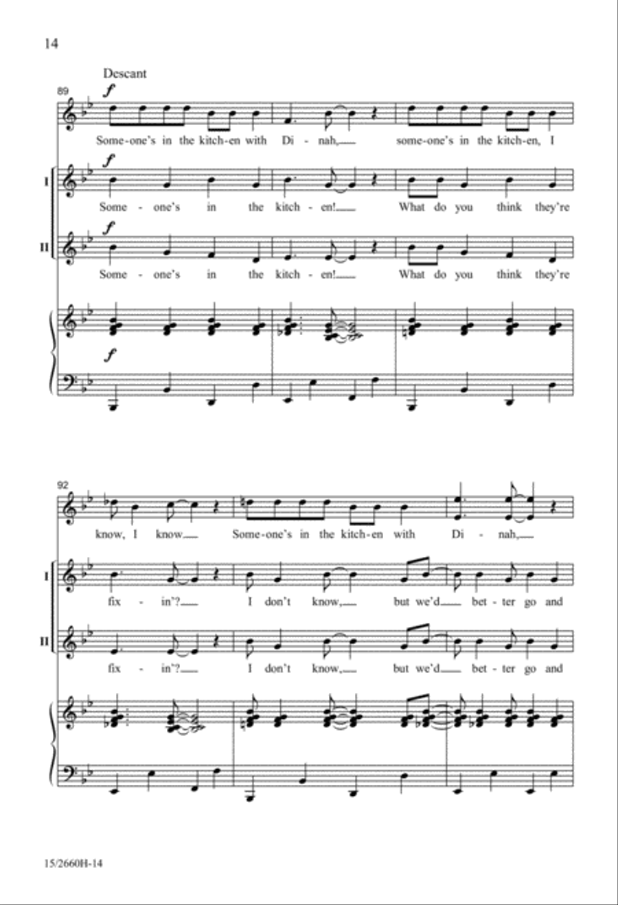 Someone's in the Kitchen! 2-Part scores gallery preview page 14