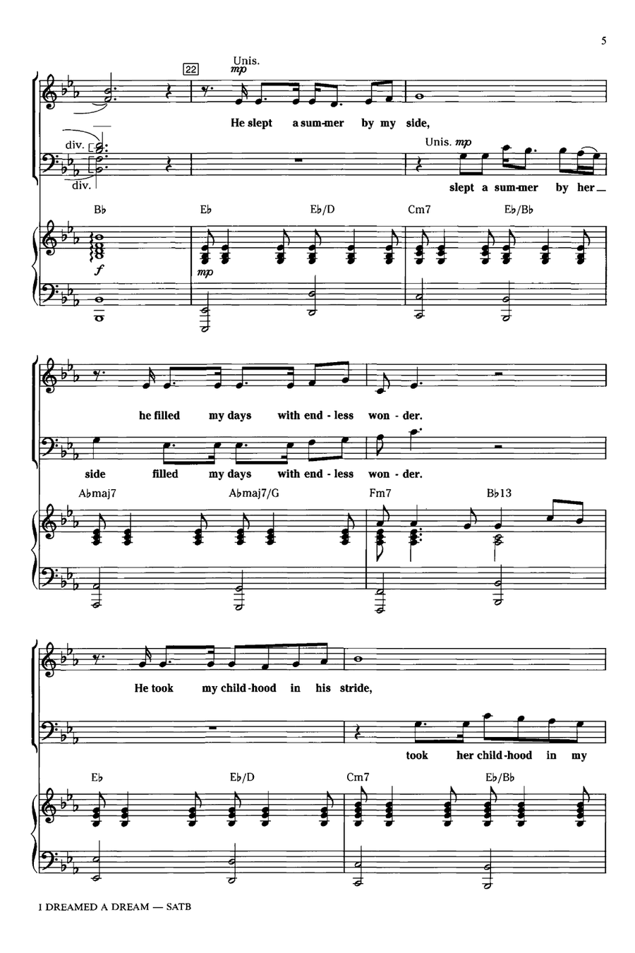 I Dreamed A Dream (from Les Miserables) (arr. Ed Lojeski) 4-Part scores gallery preview page 4