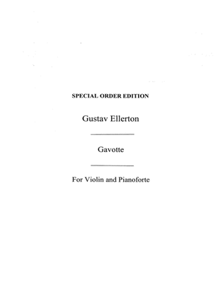 Book cover for Gavotte For Violin And Piano Op.21 No.3