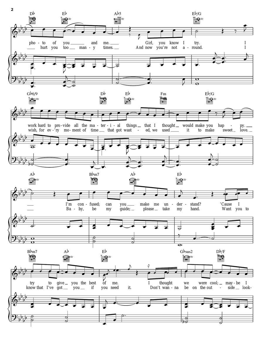 Can U Help Me Piano, Vocal, Guitar scores gallery preview page 2
