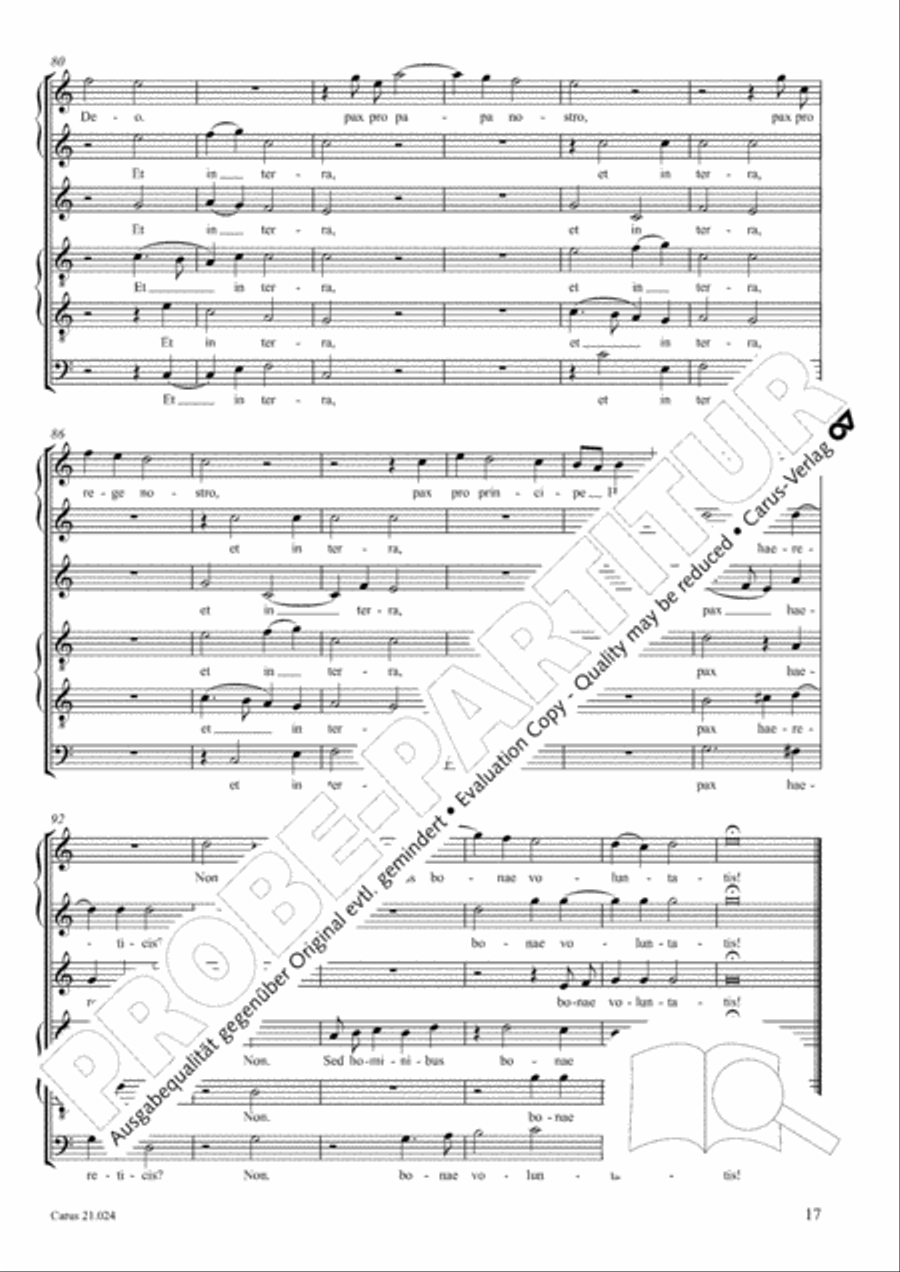Four Christmas motets (Vier Motetten fur die Weihnachtszeit) Score scores gallery preview page 18
