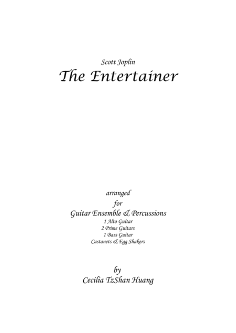 The Entertainer - for Guitar Ensemble Small Ensemble scores gallery preview page 1