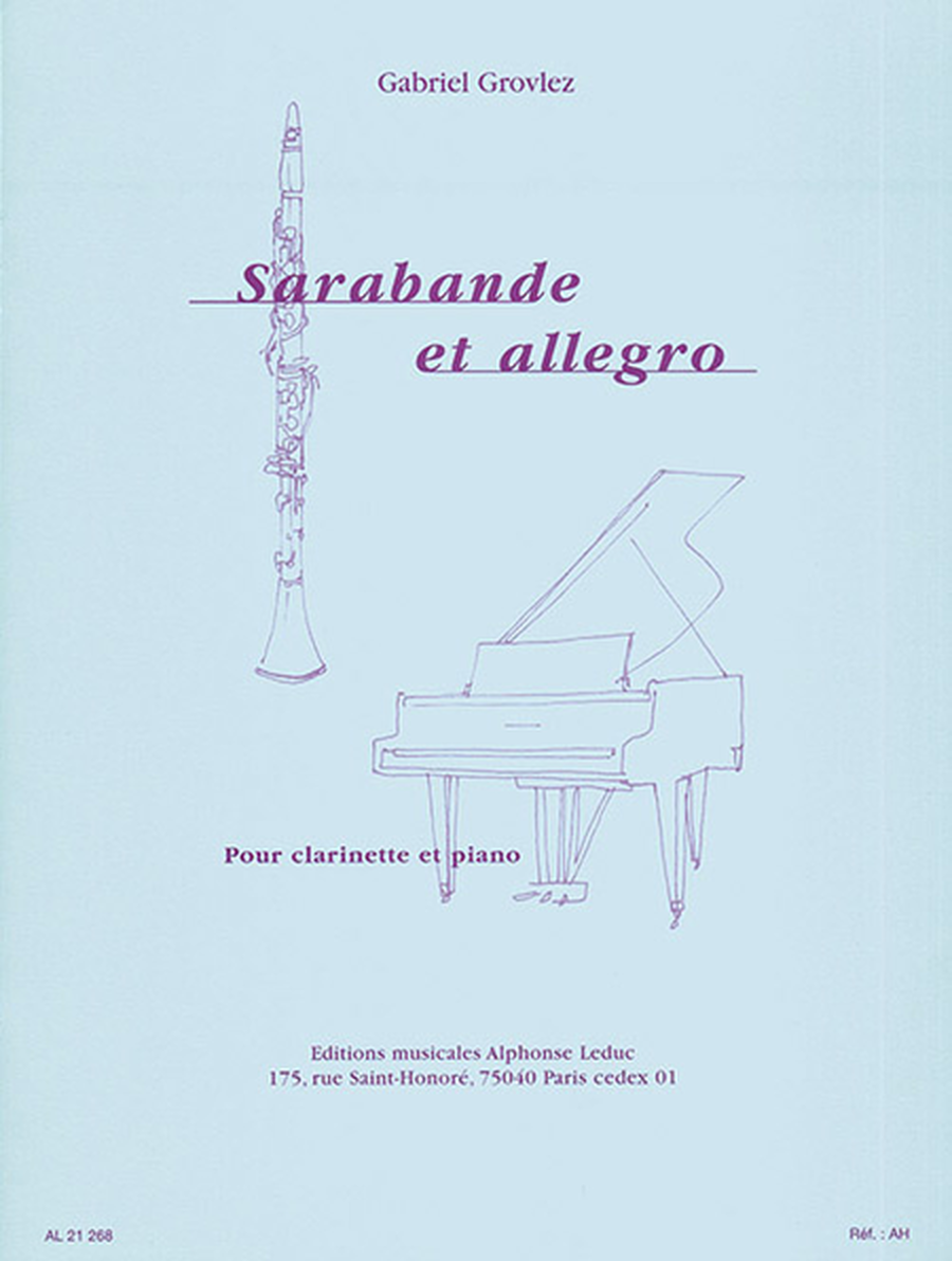 Sarabande Et Allegro - Clarinette Et Piano