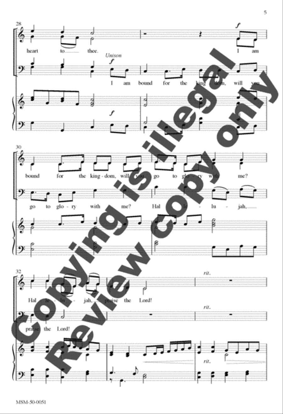 Come, Thou Fount of Every Blessing 4-Part scores gallery preview page 5