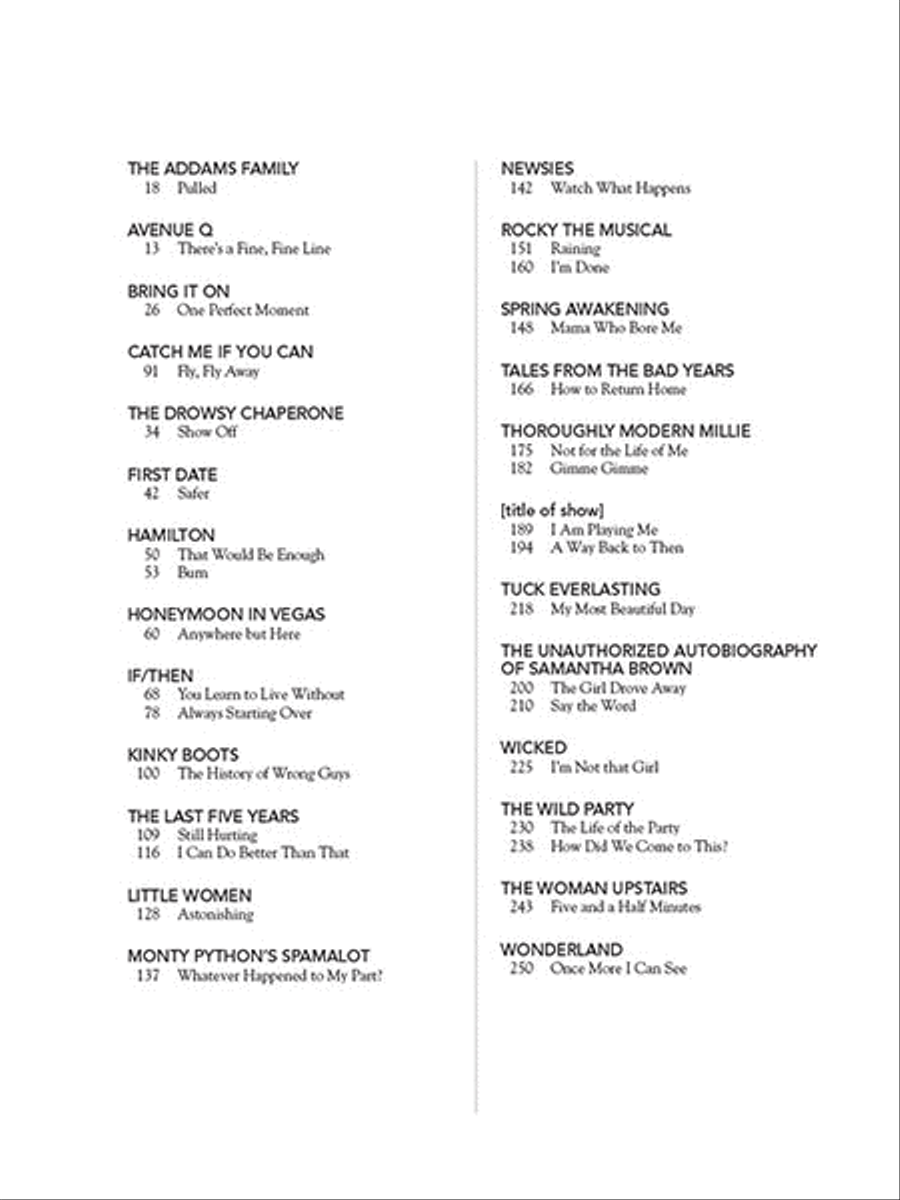 Contemporary Theatre Songs - Belter/Mezzo-Soprano Mezzo-Soprano Voice scores gallery preview page 2