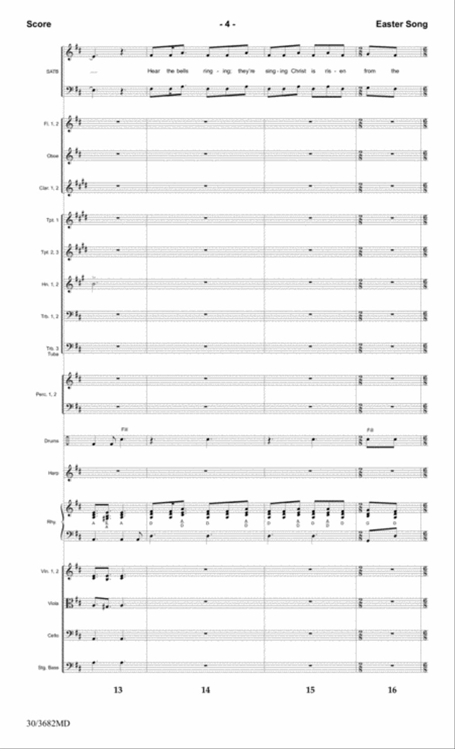 Easter Song - Orchestral Score and Parts Choir scores gallery preview page 6