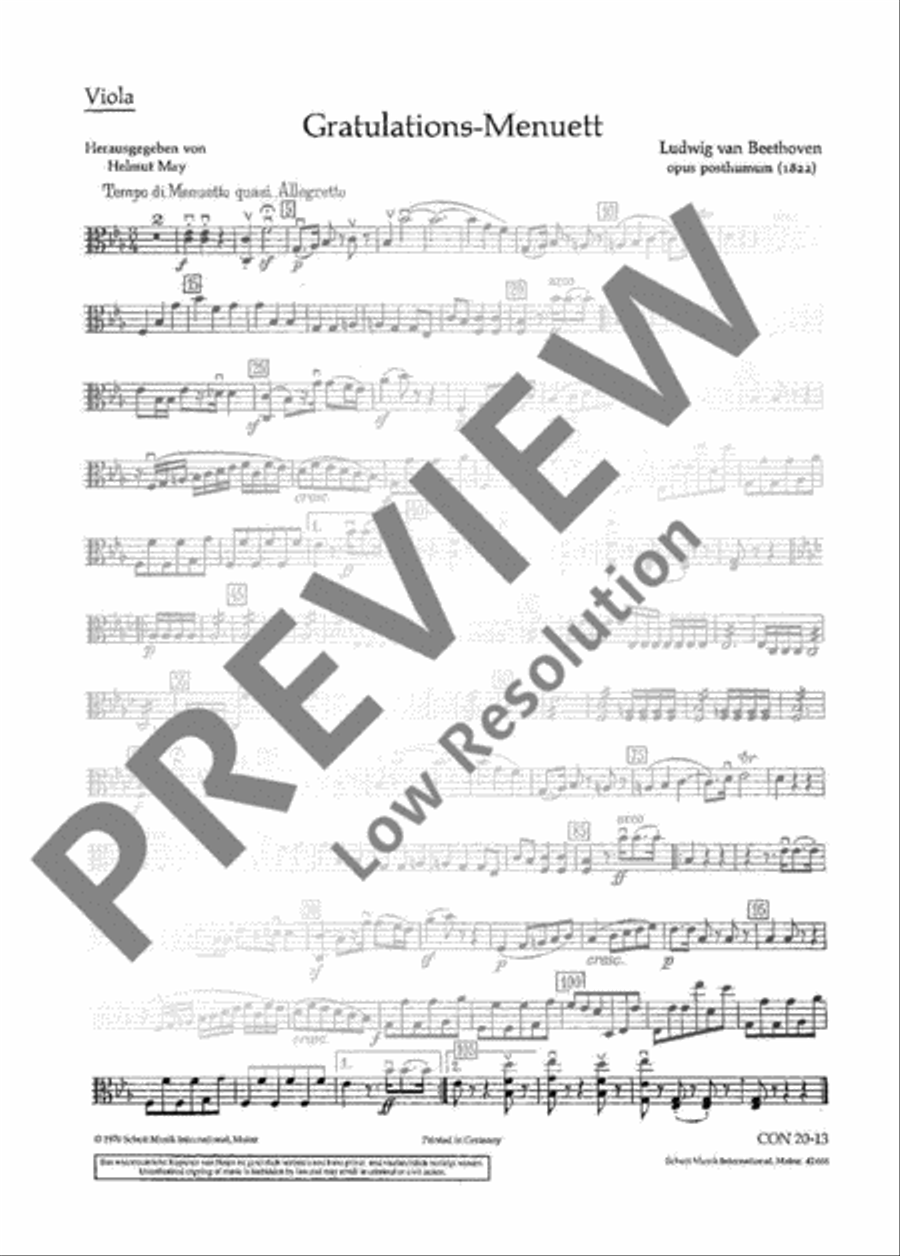 Gratulations-Menuett Gratulations-Menuett Orchestra scores gallery preview page 16