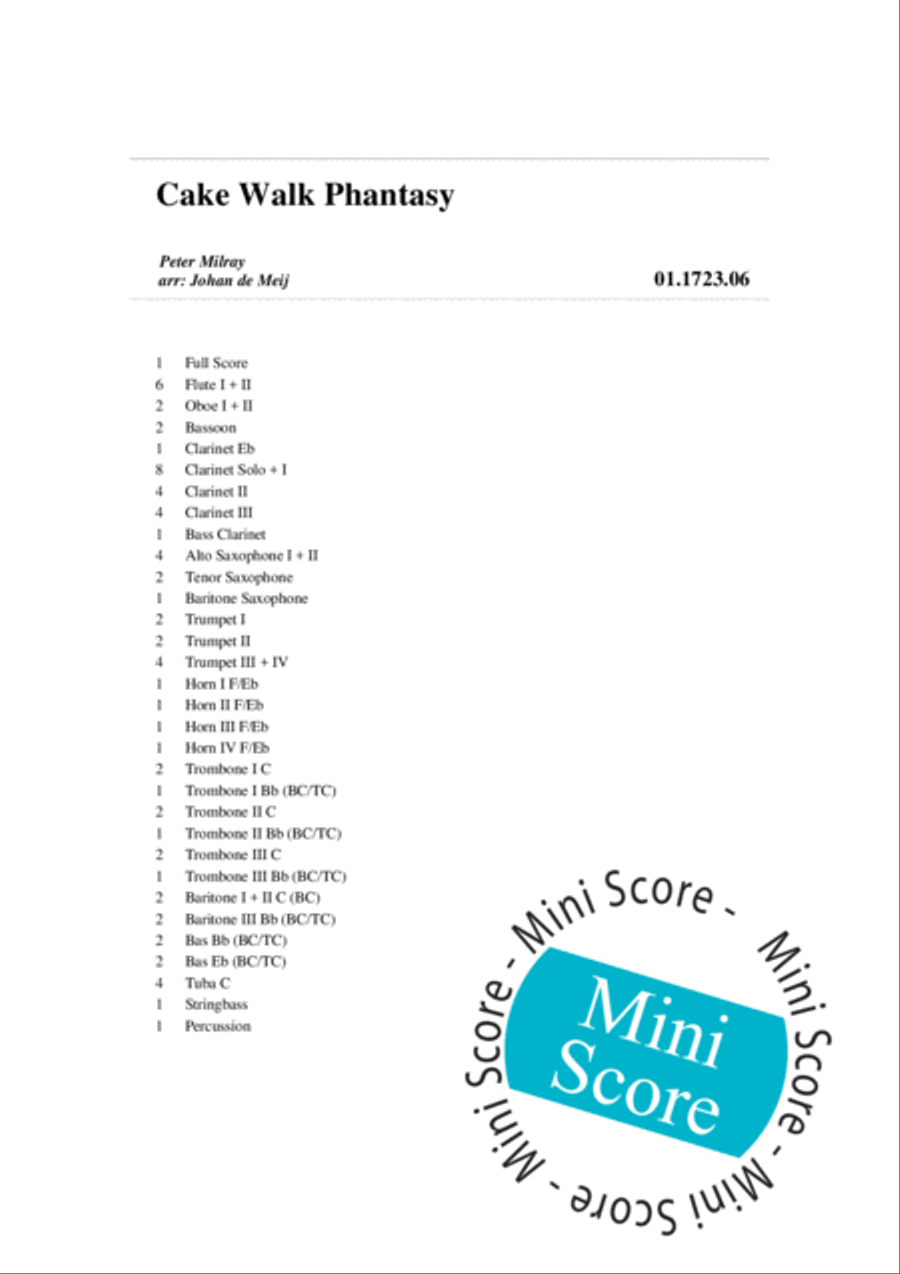 Cake-Walk Phantasy Concert Band scores gallery preview page 4
