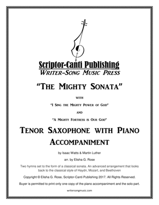 (I Sing The Mighty Power Of God & A Mighty Fortress Is Our God) The Mighty Sonata - Tenor Saxophone