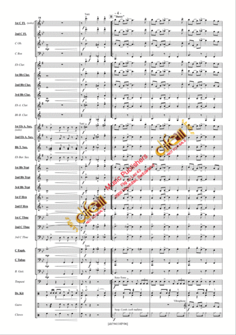 Harlem Nocturne Harlem Nocturne Concert Band scores gallery preview page 6