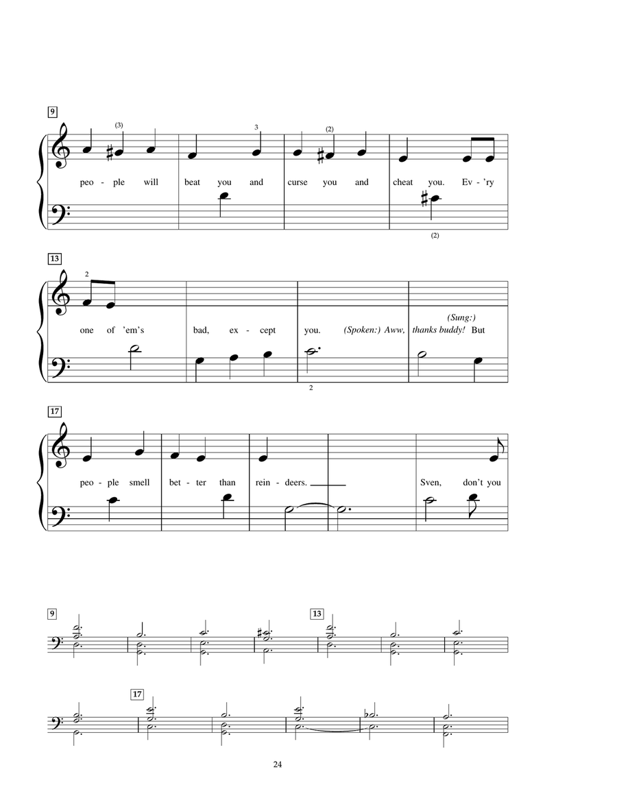 Reindeer(s) Are Better Than People (from Disney's Frozen) Piano scores gallery preview page 2