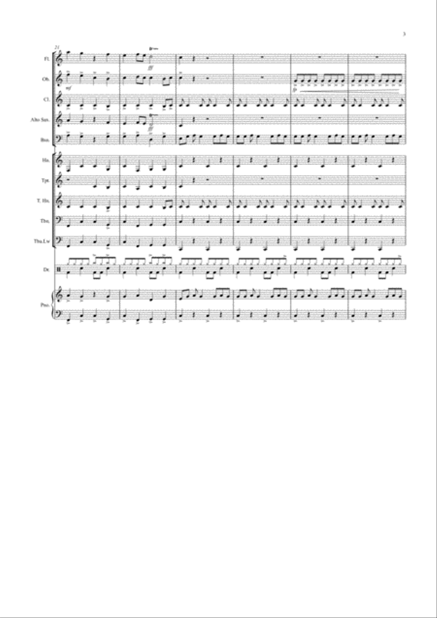 Vivaldi Rock's for School Wind Band Concert Band scores gallery preview page 3