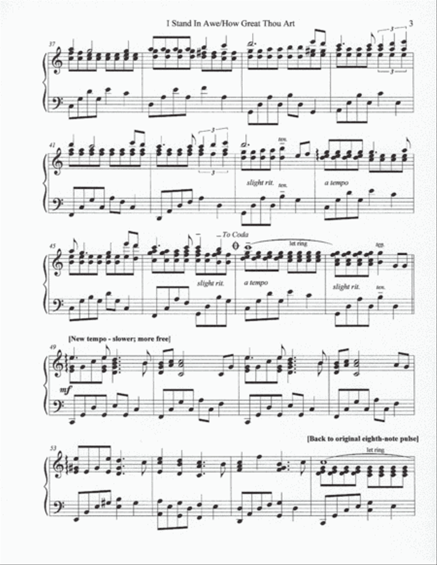 I Stand In Awe Piano Solo scores gallery preview page 3