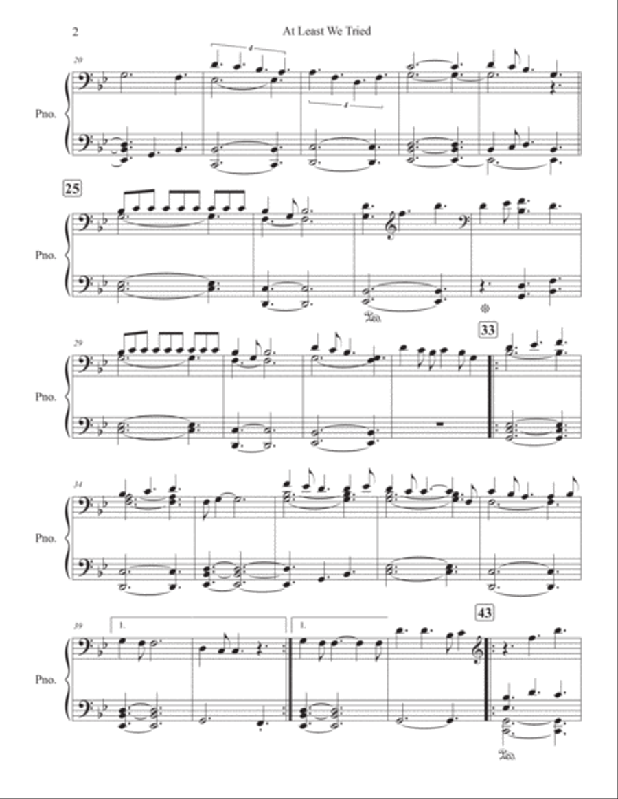 At Least We Tried Piano Solo scores gallery preview page 2